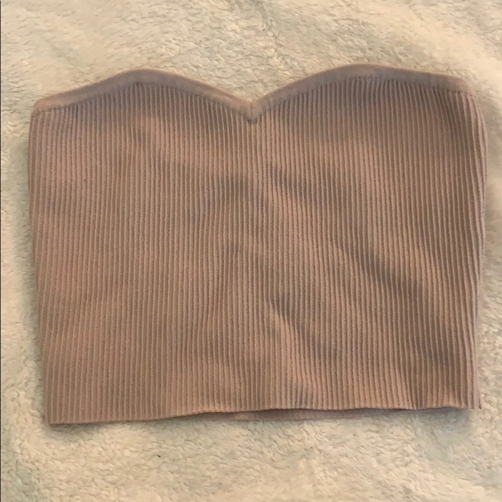Pacsun blush tan crop top